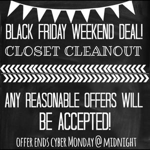 Black Friday/ Cyber Monday Sale!